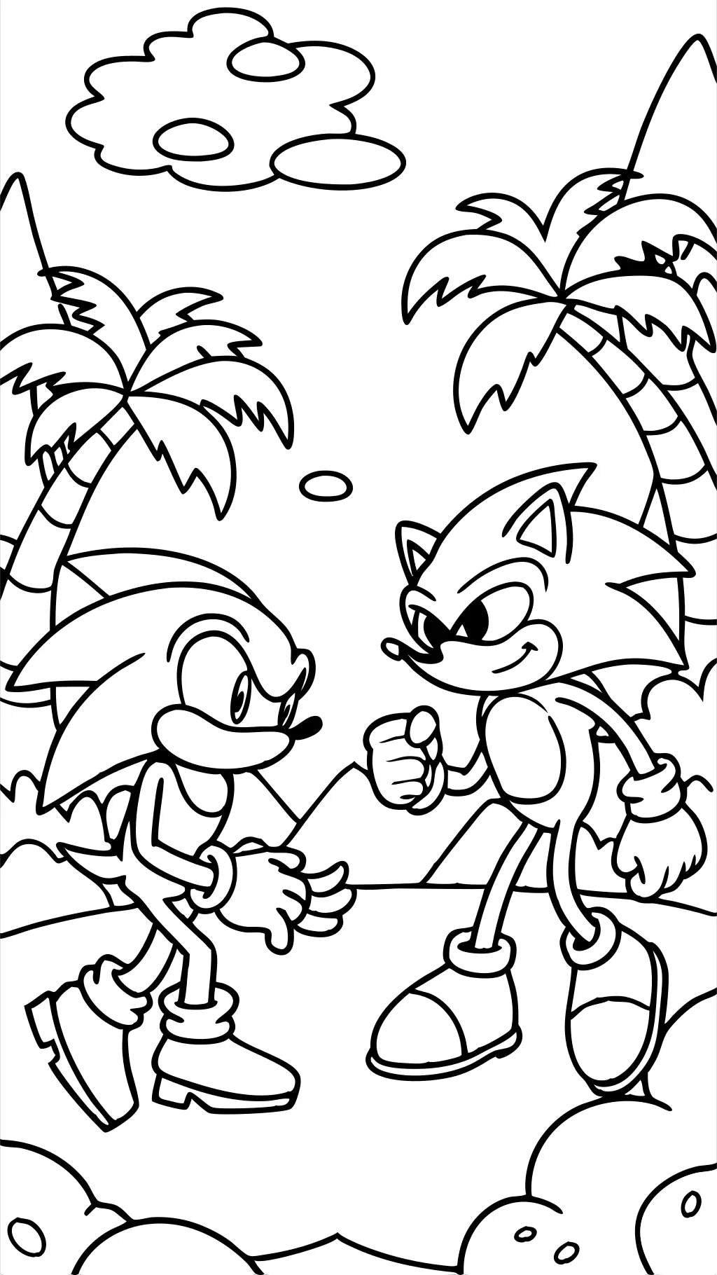 Sonic Knuckles Coloring Pages